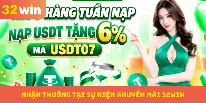 Nhận thưởng tại sự kiện khuyến mãi 32WIN