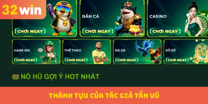 Tác giả 3 Thành tựu của tác giả Tấn Vũ