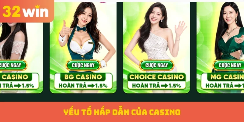 Yếu tố hấp dẫn của Casino